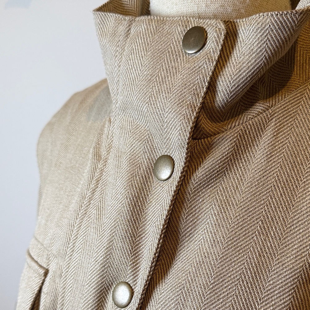 Herringbone Utility Jacket from Banana Republic Drawstring Waist, NWT Large - Picture 2 of 13